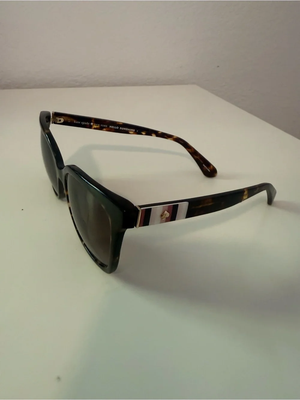 kate spade Black and Tortoiseshell Square Women's Sunglasses